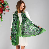 The ‘Unexpected’ Trilogy - Green Fern Cashmere and Silk Wrap