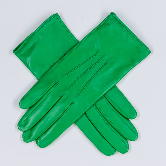 Go Green Silk Lined Italian Leather Gloves