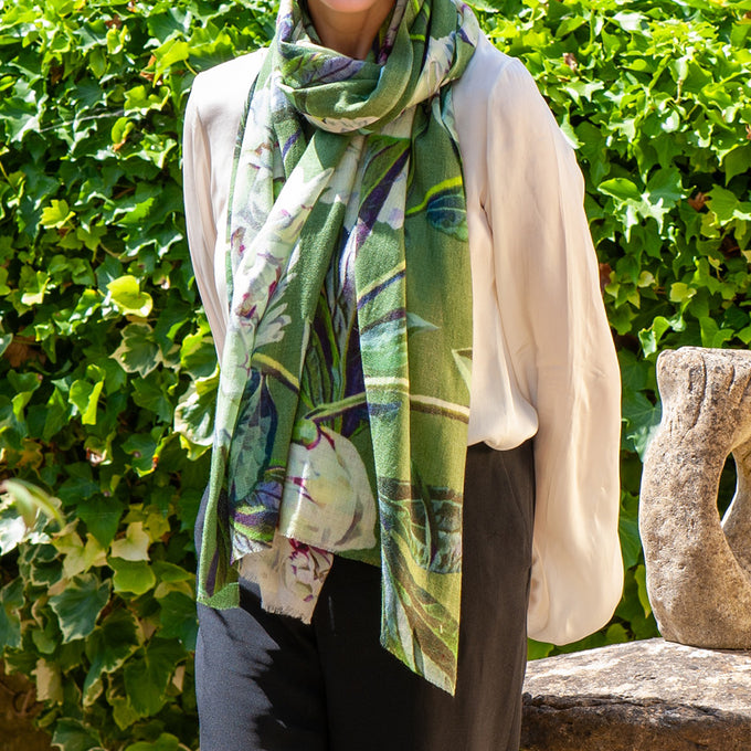 PRE ORDER - The Botanical Quartet - The Peony Cashmere and Silk Wrap