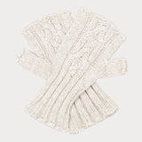 Cream Cable Knit Cashmere Mittens
