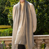 The Tonal Shades - Grey Mist Cashmere and Silk Wrap