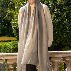 The Tonal Shades - Grey Mist Cashmere and Silk Wrap