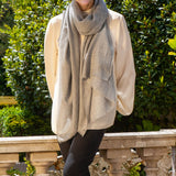 The Tonal Shades - Grey Mist Cashmere and Silk Wrap