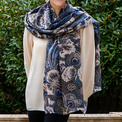 PRE ORDER: The Liberty Hera Hana Trio - Blue Cashmere and Silk Wrap
