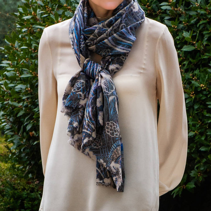 PRE ORDER: The Liberty Hera Hana Trio - Blue Cashmere and Silk Wrap