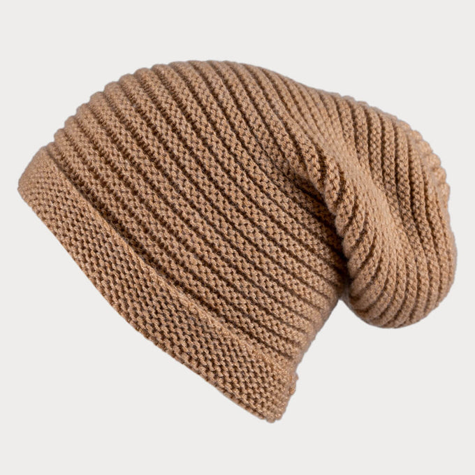 PRE ORDER - Honey Brown Cashmere Slouch Beanie