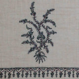 Hand Embroidered Pashmina Cashmere Shawl - Ivory Floral