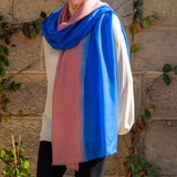 Birds of a Feather - The Jay Shaded Cashmere and Silk Wrap