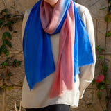 Birds of a Feather - The Jay Shaded Cashmere and Silk Wrap