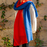 Birds of a Feather - The Kingfisher Shaded Cashmere and Silk Wrap