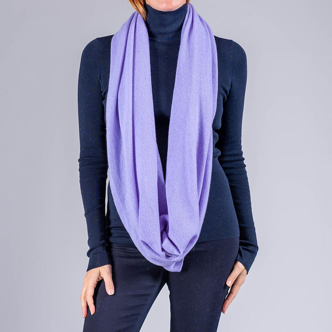 Lilac Double Size Cashmere Snood