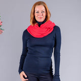 Strawberry Pink Double Size Cashmere Snood