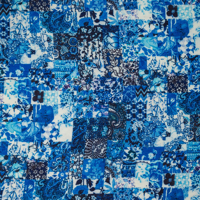 PRE ORDER: The Liberty ‘Archive Patchwork’ Trilogy - Patchwork Blues Cashmere and Silk Wrap