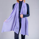 Lilac Lace Knit Cashmere Scarf