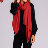 Lipstick Red Cashmere and Silk Wrap