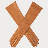 Tuscan Tan Long Leather Gloves - Silk Lined