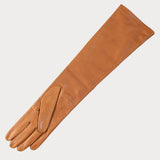 Tuscan Tan Long Leather Gloves - Silk Lined