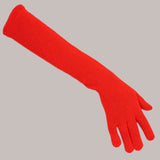 Long Sizzling Red Italian Cashmere Gloves