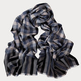 Lynsted Check Silk and Wool Scarf