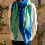Birds of a Feather - The Mallard Shaded Cashmere and Silk Wrap