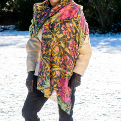 PRE ORDER: The Liberty ‘March Sparkle’ Trio-Pink Cashmere and Silk Wrap