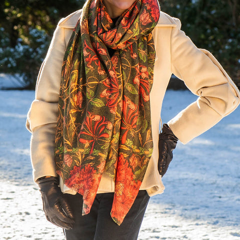 PRE ORDER: The Liberty March Sparkle Trio- Coral Cashmere and Silk Wrap