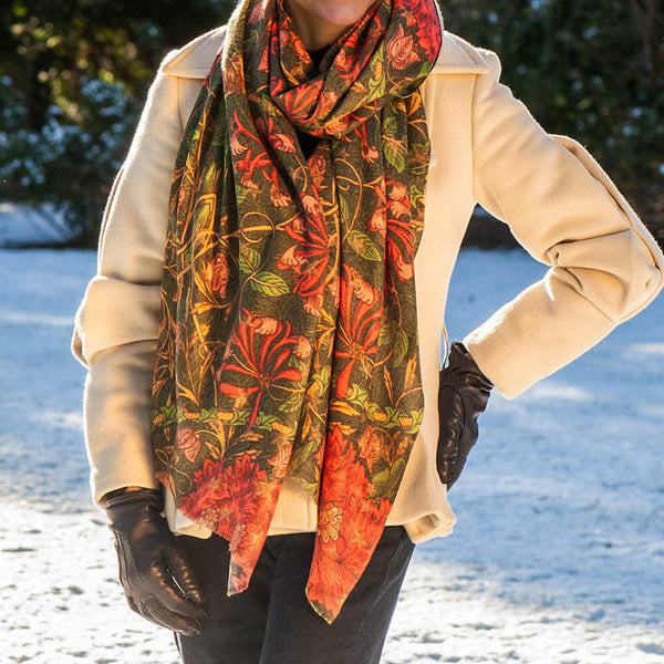 PRE ORDER: The Liberty March Sparkle Trio- Coral Cashmere and Silk Wrap