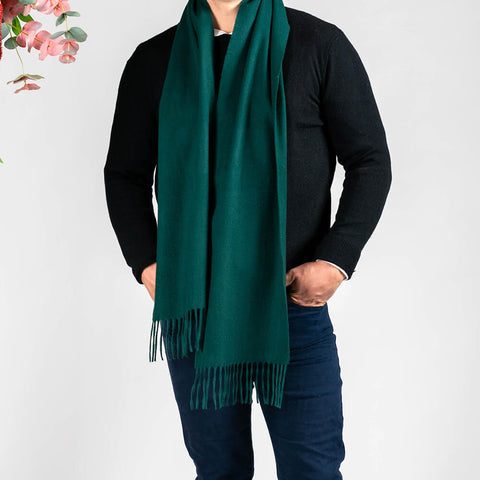 Forest Green Scottish Cashmere Scarf