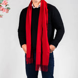 Cardinal Red Scottish Cashmere Scarf