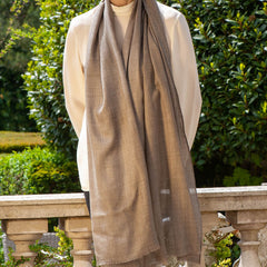 The Tonal Shades - Mink Mist Cashmere and Silk Wrap