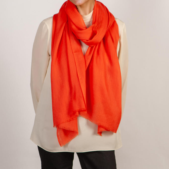 The Spice Route Quintet - Saffron Cashmere and Silk Wrap