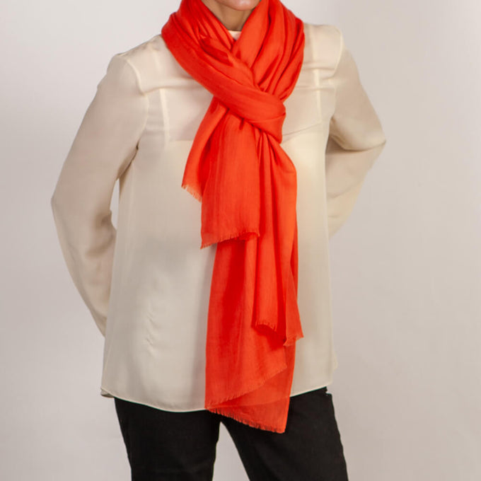 The Spice Route Quintet - Saffron Cashmere and Silk Wrap