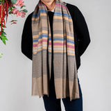 Harrow Multi-Stripe Wool and Silk Scarf