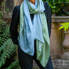 Morning Mist Shaded Cashmere and Silk Wrap