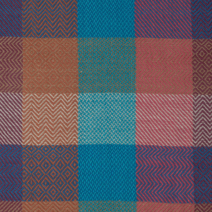 Multicolour Check Pashmina Cashmere Shawl