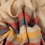 Muted Striped Pashmina Cashmere Shawl