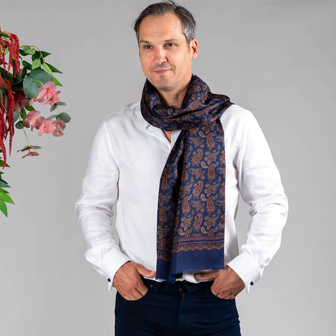 Davoli Italian Silk Twill Scarf