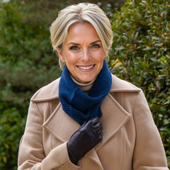Cobalt Blue Luxe Italian Cashmere Collar