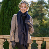 Navy Blue Cashmere Shawl