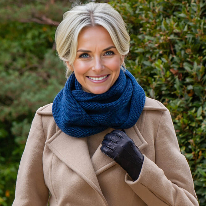 Superluxe Cobalt Blue Italian Cashmere Double Snood