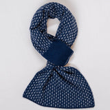 Navy ‘Chain’ Double Faced Cashmere Neck Warmer