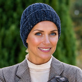 Navy Flecked Italian Cashmere Beanie
