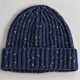 Navy Flecked Italian Cashmere Beanie