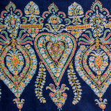 Hand Embroidered Pashmina Cashmere Shawl - Navy Floral