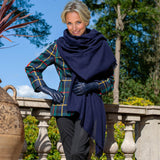 Midnight Blue Gossamer Cashmere Shawl