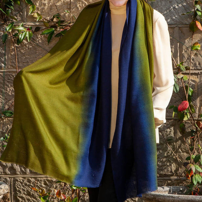The Earth Tones - Twilight Glade Cashmere and Silk Wrap