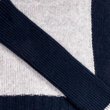 Grey and Navy Italian Cashmere Scarflette