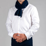 Navy Polka Dot Double Faced Cashmere Neck Warmer