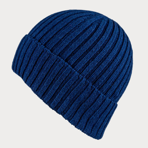 The Classic Navy Cashmere Beanie Hat