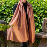 The Spice Palette - Crushed Nutmeg Cashmere and Silk Wrap